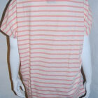 CREAM-CORAL- STRIBET T-SHIRT