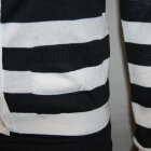 HVID/SORT STRIBET CARDIGAN