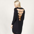 JUST FEMALE - SORT STRIK BLUSE M. ÅBEN RYG