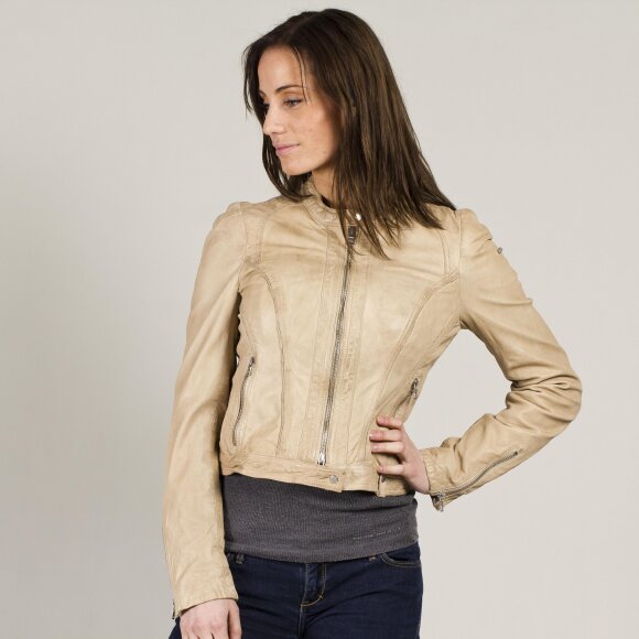 BEIGE SKINDJAKKE