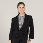 JUST FEMALE - SORT BLAZER M. SKULDERPUDER