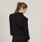 JUST FEMALE - SORT BLAZER M. SKULDERPUDER