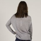 JUST FEMALE - GRÅ BLUSE M. STJERNE