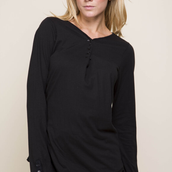 MOS MOSH - MOS MOSH-JAGGER TEE-SORT BLUSE M. SIMILISTEN
