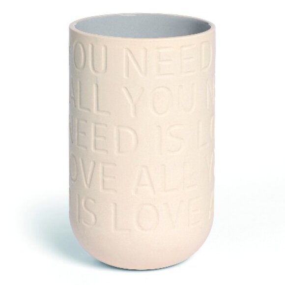 KÄHLER - LOVE SONG VASE H170 GRÅROSA