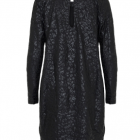 JUST FEMALE - TOVA DRESS - SORT KJOLE MED DYREPRINT