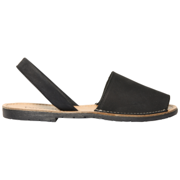PAVEMENT - SORT RUSKIND SANDAL
