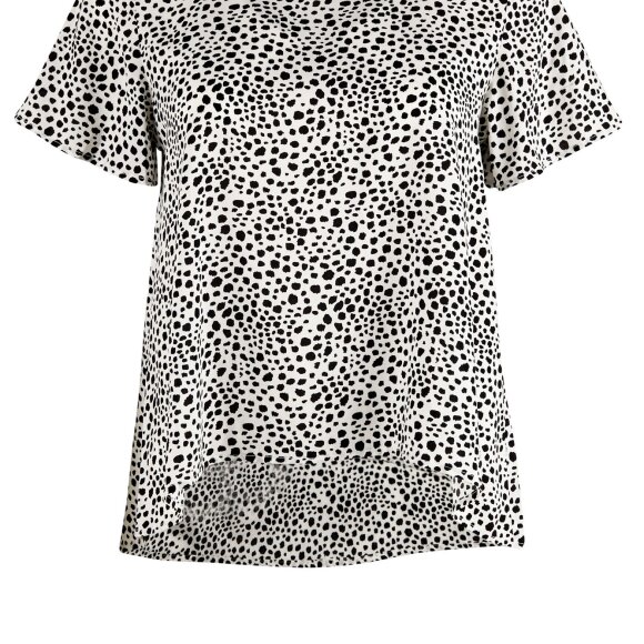 SAINT TROPEZ - SORT/HVID PRIKKET TOP