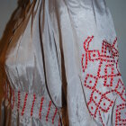 GRÅ TUNIKA M. RØD BRODERI
