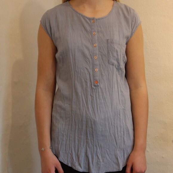 RUE de FEMME - DODO DENIM-BLÅ SKJORTE TOP
