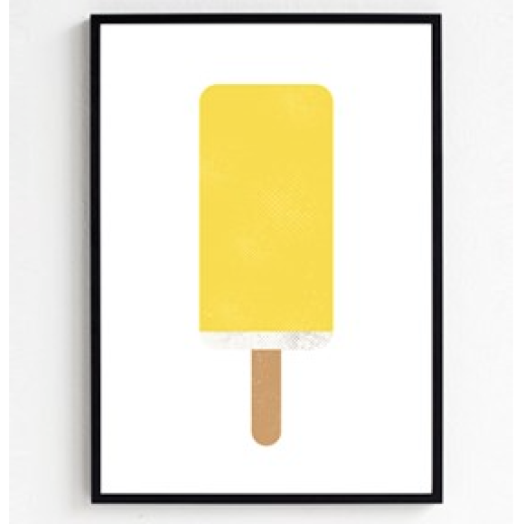 FROH UND FRAU - YELLOW POPSICLE 50x70 PLAKAT