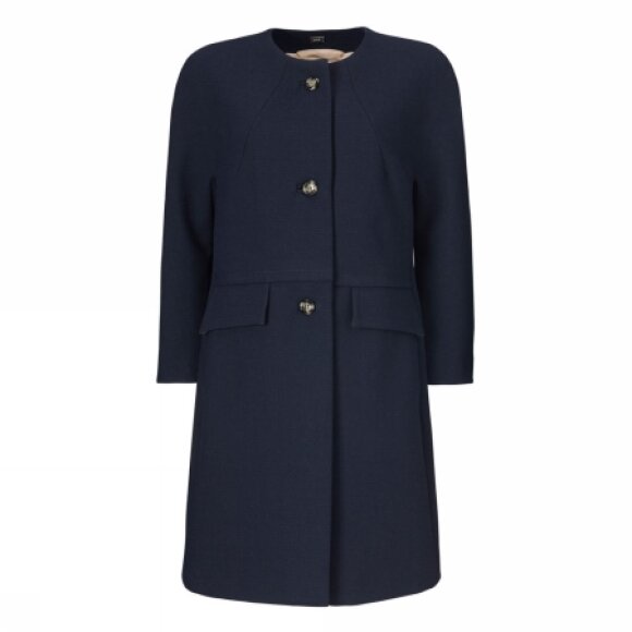 GUSTAV - COAT BLÅ M. 7/8 ÆRMER