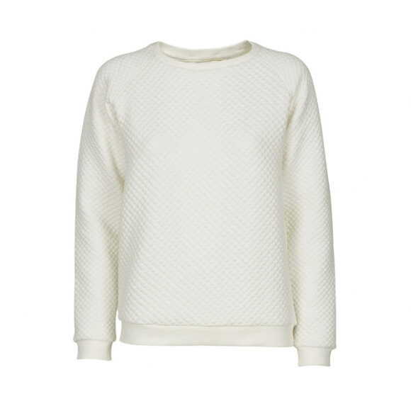 BASIC APPAREL - BOXIT CREAM RAFLET SWEAT BLUSE