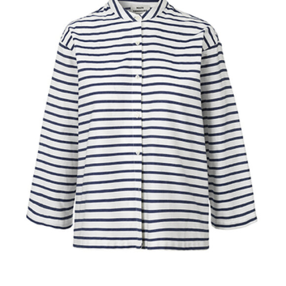 MADS NØRGAARD - SAILOR HVID/BLÅ STRIBET BLUSE