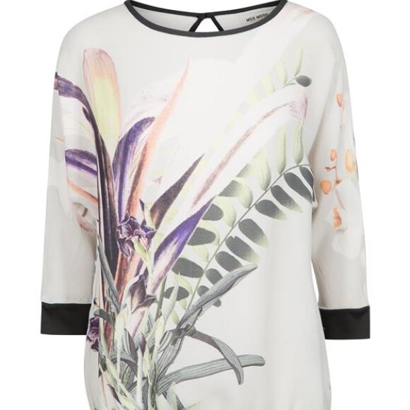 MOS MOSH - ROBIN MINTGRØN BLUSE BLOMSTER