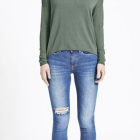 SAMSØE SAMSØE - KALLY OLIVENGRØN O-NECK BLUSE