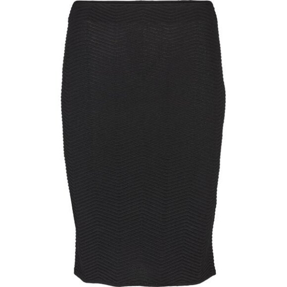 BASIC APPAREL - SORT SKIRT SILKEBENSSTRIK