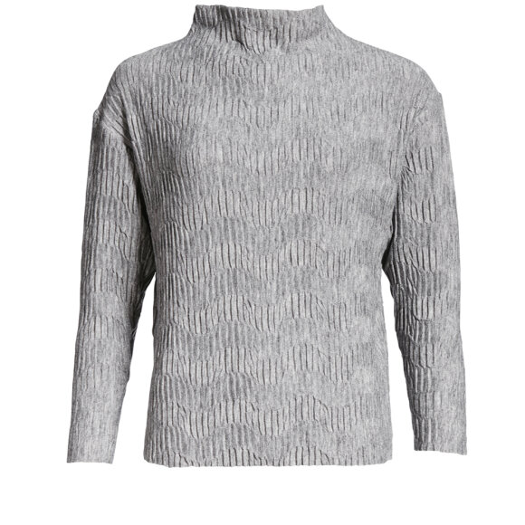 CO COUTURE - JENNA GRÅ STRIK M. HØJ HALS