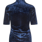 SAMSØE SAMSØE - MØRK BLÅ VELOUR BLUSE