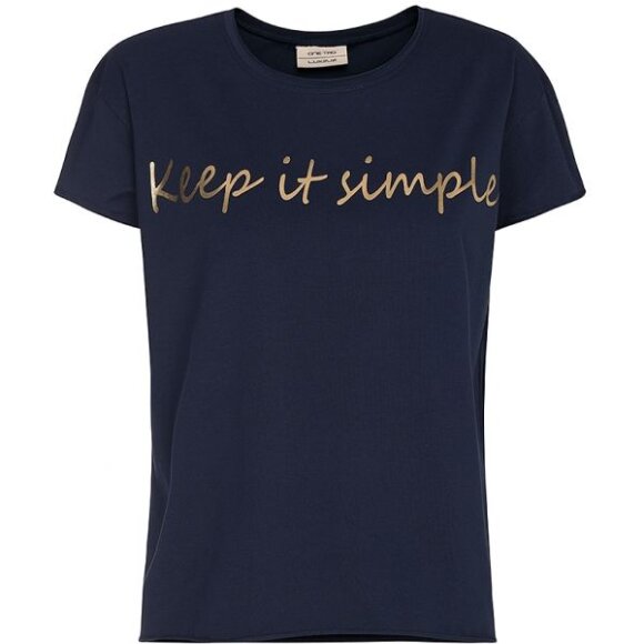 ONE TWO LUXZUZ - NAVYBLÅ KEEP IT SIMPLE T-SHIRT