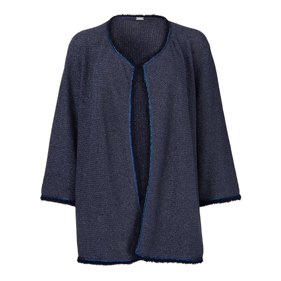 GUSTAV - MØRK BLÅ BOXY LUREX CARDIGAN