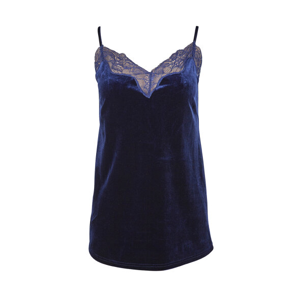 RUE de FEMME - NAVY HOLLY TOP MED BLONDEKANT