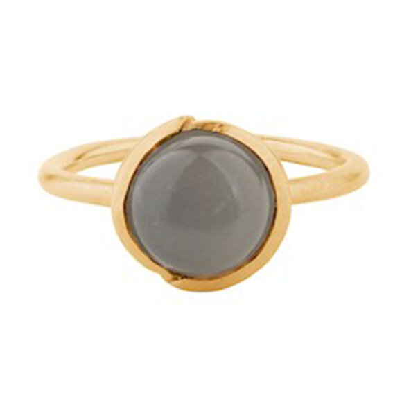 PERNILLE CORYDON - AURA GREY MOONSTONE RING AJUST