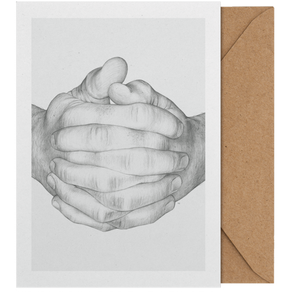 PAPER COLLECTIVE - FOLDED HANDS ART CARD A5