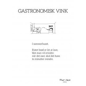 PIET HEIN - GRUK - 30X40 GASTRONOMISK VINK