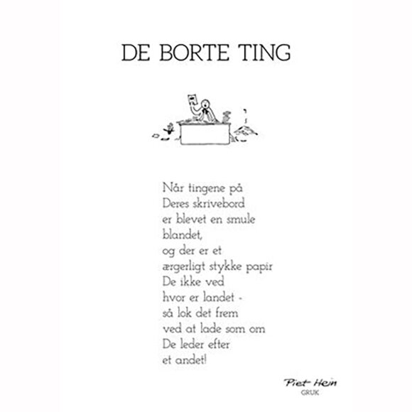 PIET HEIN - GRUK - 50X70 DE BORTE TING