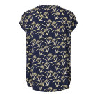 LOLLYS LAUNDRY - NAVY KRYSTAL TOP M. GULT PRINT