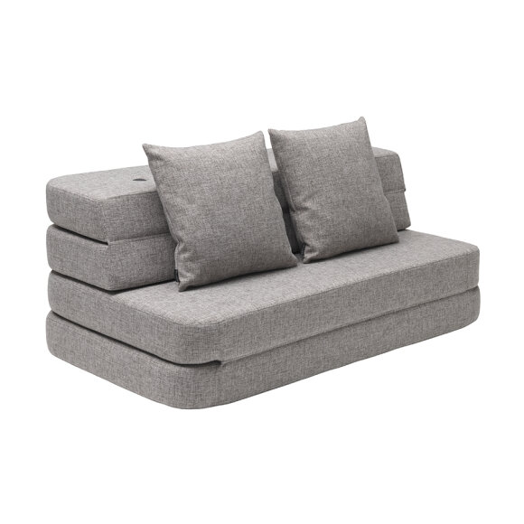 BY KLIPKLAP - KK 3 fold sofa - Multi grey w. grey