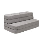 BY KLIPKLAP - KK 3 fold sofa XL soft - Multi grey w. grey