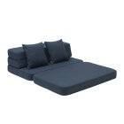 BY KLIPKLAP - KK 3 fold sofa XL soft - Dark blue w. black