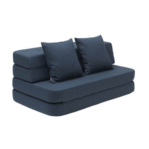 BY KLIPKLAP - KK 3 fold sofa XL soft - Dark blue w. black