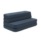 BY KLIPKLAP - KK 3 fold sofa XL soft - Dark blue w. black