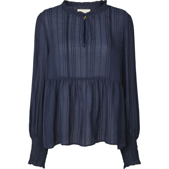 LOLLYS LAUNDRY - MAYA BLOUSE - DUSTY BLUE