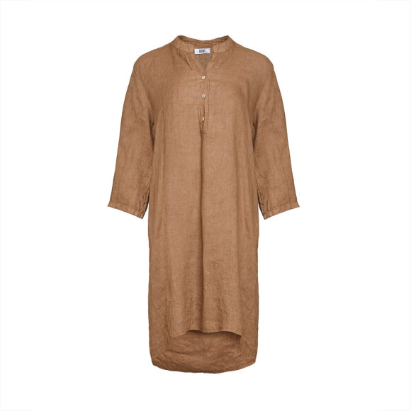 TIFFANY - Long Shirt, Camel, Linen