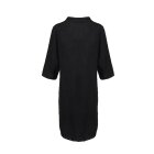 TIFFANY - Long Shirt, Black, Linen