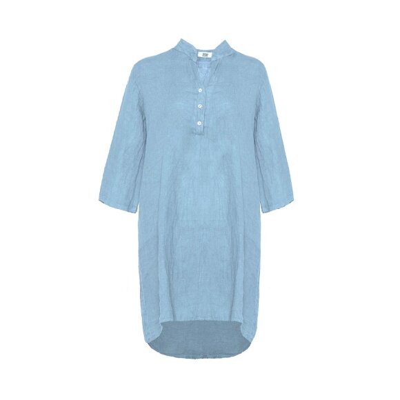 TIFFANY - Long Shirt, Light Blue, Linen