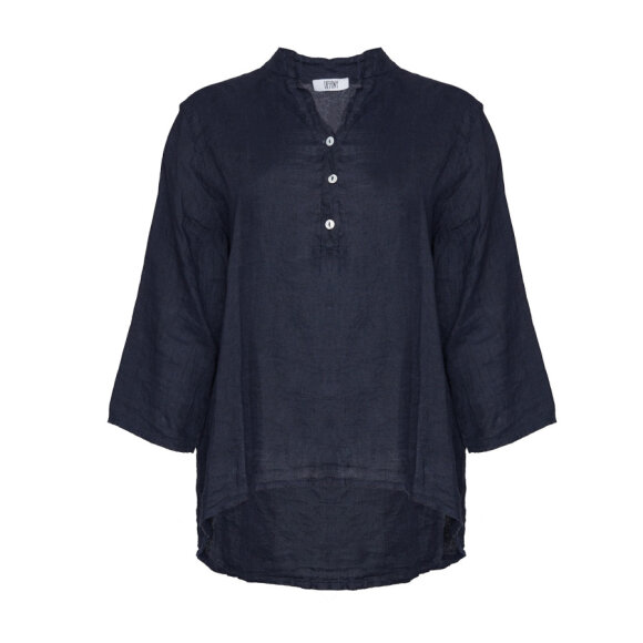 TIFFANY - Shirt Navy Linen