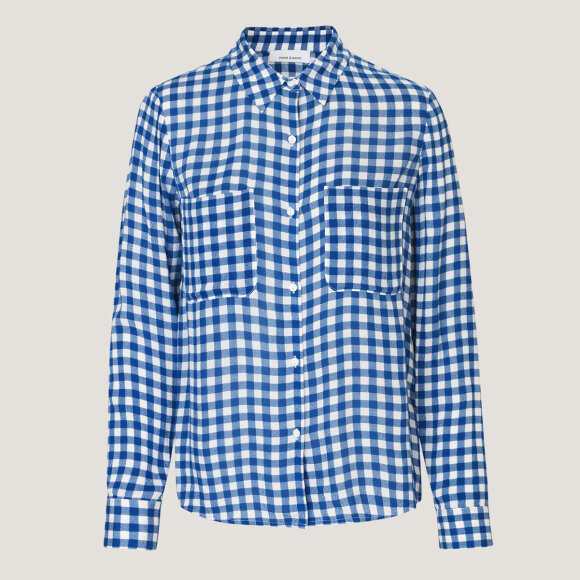 SAMSØE SAMSØE - MILLY SHIRT - BLU CUBETTO