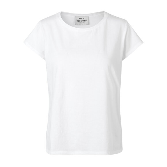 MADS NØRGAARD - HVID JERSEY DIP TEASY T-SHIRT