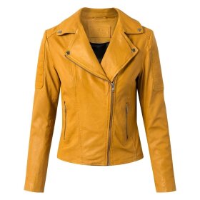 DEPECHE - BIKER JACKET - YELLOW