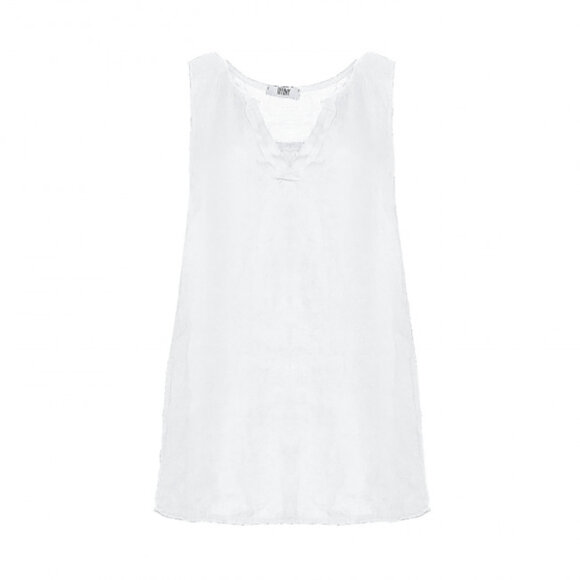 TIFFANY - HVID TOP, LINEN