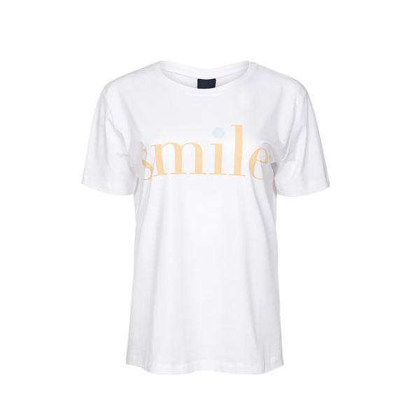 ONE TWO LUXZUZ - HVID SMILE T-SHIRT