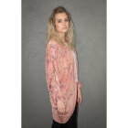 BLACK COLOUR - PINK/ORANGE LUNA BAT KIMONO