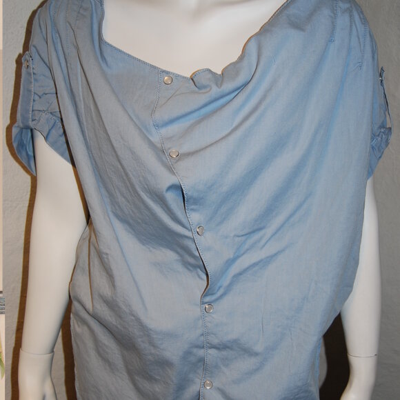 LYS DENIM BLUSE M. KNAPPER