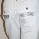 MOS MOSH - HVID JEANS M. FEDE DETALJER