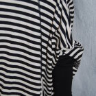 JUST FEMALE - SORT/ECRU OVERSIZE STRIK
